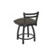 Holland Bar Stool Co 18" Low Back Swivel Vanity Stool, Pewter Finish, Graph Chalice Seat 41118PW019 - alternate 3